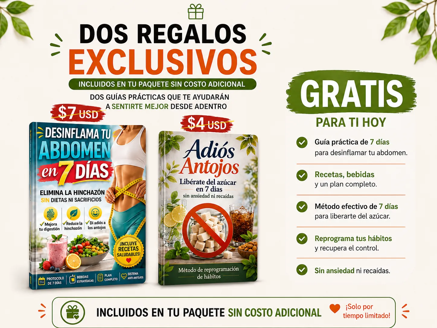 Dos regalos exclusivos incluidos en tu paquete sin costo adicional